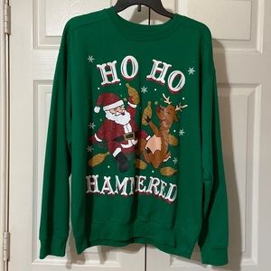 Spencer’s Christmas Sweatshirt Green Size Medium